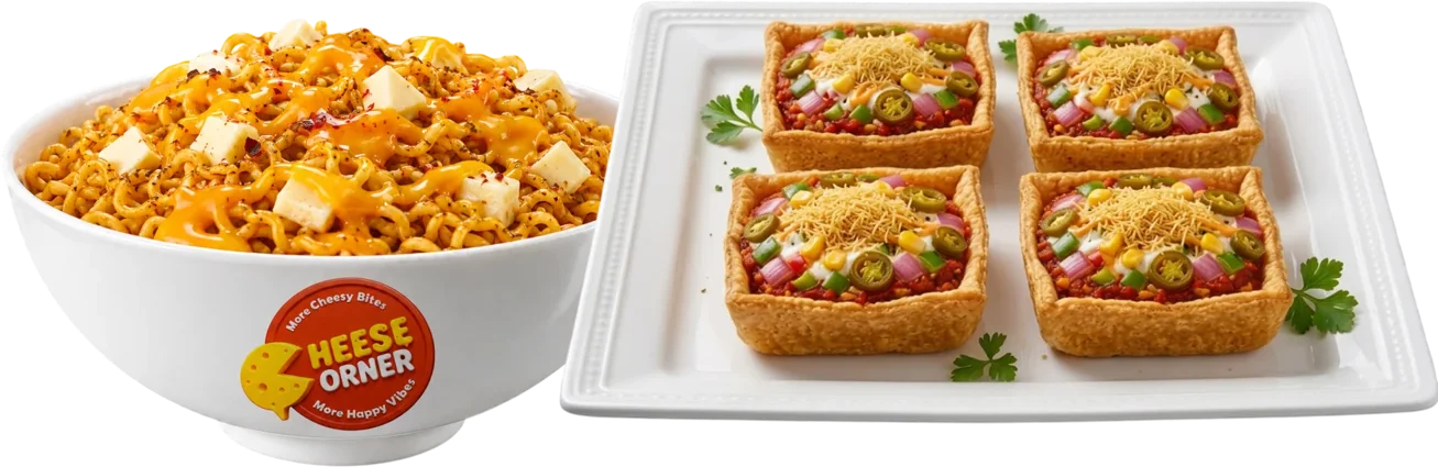 Korean Fire Maggie + Cheesy Cube Shots (5 pcs) + Pink Sunset